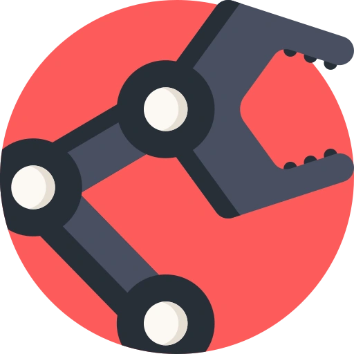 Orion-X red robotic arm logo